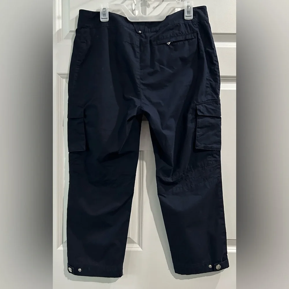 Lauren Ralph Lauren Cropped Navy Cargo Pants Size 12 P Nautical Preppy Mature